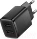 Миниатюра изображения товара Адаптер питания сетевой Baseus Compact Charger 2U 10.5W EU / CCXJ010201 (черный)