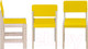 Миниатюра изображения товара Стул детский Элегия Регулируемый (желтый/лак)