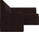 Миниатюра изображения товара Уголок кухонный мягкий Mebel-Ars Атлантис правый 212x84x135 (велюр шоколад HB-178 16)