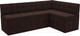 Миниатюра изображения товара Уголок кухонный мягкий Mebel-Ars Атлантис правый 212x84x135 (велюр шоколад HB-178 16)