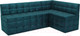 Миниатюра изображения товара Уголок кухонный мягкий Mebel-Ars Атлантис правый 190x84x120 (сине-зеленый Star Velvet 43 Black Green)