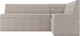 Миниатюра изображения товара Уголок кухонный мягкий Mebel-Ars Атлантис правый 190x84x120 (бежевый Star Velvet 6 Light Beige)