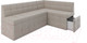 Миниатюра изображения товара Уголок кухонный мягкий Mebel-Ars Атлантис правый 190x84x120 (бежевый Star Velvet 6 Light Beige)