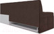 Миниатюра изображения товара Уголок кухонный мягкий Mebel-Ars Атлантис правый 190x84x120 (велюр молочный шоколад НВ-178 13)