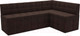 Миниатюра изображения товара Уголок кухонный мягкий Mebel-Ars Атлантис правый 190x84x120 (велюр молочный шоколад НВ-178 13)