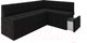 Миниатюра изображения товара Уголок кухонный мягкий Mebel-Ars Атлантис правый 190x84x120 (велюр черный НВ-178 17)