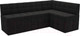 Миниатюра изображения товара Уголок кухонный мягкий Mebel-Ars Атлантис правый 190x84x120 (велюр черный НВ-178 17)
