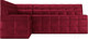 Миниатюра изображения товара Уголок кухонный мягкий Mebel-Ars Атлантис левый 190x84x120 (бархат красный Star Velvet 3 Dark Red)