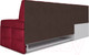 Миниатюра изображения товара Уголок кухонный мягкий Mebel-Ars Атлантис левый 190x84x120 (бархат красный Star Velvet 3 Dark Red)
