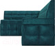Миниатюра изображения товара Уголок кухонный мягкий Mebel-Ars Атлантис левый 190x84x120 (сине-зеленый Star Velvet 43 Black Green)