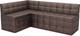 Миниатюра изображения товара Уголок кухонный мягкий Mebel-Ars Атлантис левый 190x84x120 (серо-шоколадный Star Velvet 60 Cofee)