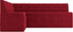 Миниатюра изображения товара Уголок кухонный мягкий Mebel-Ars Атлантис левый 190x84x120 (кордрой красный)