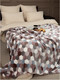 Миниатюра изображения товара Плед TexRepublic Absolute Flannel Мозаика-соты 200x220 / 44106 (серый/бежевый)