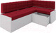 Миниатюра изображения товара Уголок кухонный мягкий Mebel-Ars Ганновер правый 178x82x103 (кордрой красный)