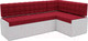 Миниатюра изображения товара Уголок кухонный мягкий Mebel-Ars Ганновер правый 178x82x103 (кордрой красный)