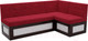Миниатюра изображения товара Уголок кухонный мягкий Mebel-Ars Нотис правый 187x82x112 (кордрой красный)