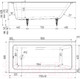 Миниатюра изображения товара Ванна чугунная Универсал Оптима Ультра-У 170x80 (1 сорт, с ножками)