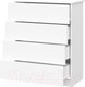 Миниатюра изображения товара Комод NN мебель КМ 1 серия 2 (белый текстурный)