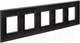 Миниатюра изображения товара Рамка для выключателей и розеток DKC Avanti / 4412900 (черный матовый)