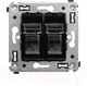Миниатюра изображения товара Розетка DKC Avanti RJ-12 / 4402314 (черный квадрат)
