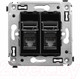 Миниатюра изображения товара Розетка DKC Avanti RJ-45 / 4402464 (черный квадрат)