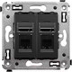 Миниатюра изображения товара Розетка DKC Avanti RJ-12 / 4412314 (черный матовый)