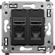 Миниатюра изображения товара Розетка DKC Avanti RJ-45 / 4412464 (черный матовый)