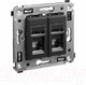 Миниатюра изображения товара Розетка DKC Avanti RJ-45 / 4412464 (черный матовый)