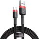 Миниатюра изображения товара Кабель Baseus Cafule USB For Lightning / CALKLF-C19 (2м, черный/красный)
