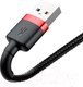 Миниатюра изображения товара Кабель Baseus Cafule USB For Lightning / CALKLF-C19 (2м, черный/красный)