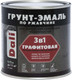 Миниатюра изображения товара Грунт-эмаль DALI Графитовая по ржавчине 3 в 1 (750мл, черный)