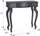 Миниатюра изображения товара Консольный столик Мебелик Берже 11 (серый графит)