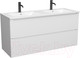 Миниатюра изображения товара Тумба под умывальник ЗОВ Дион 120 / D120LWP0M9003MKV5 (белый матовый)