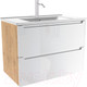 Миниатюра изображения товара Тумба под умывальник ЗОВ Дион 90 / D90LHO0M9003GKV5 (белый глянцевый/дуб)