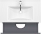 Миниатюра изображения товара Тумба под умывальник ЗОВ Дион 90 / D90LHO0M7015GKV5 (графит глянцевый/дуб)