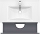 Миниатюра изображения товара Тумба под умывальник ЗОВ Дион 100 / D100LHO0M7015GKV5 (графит глянцевый/дуб)
