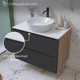 Миниатюра изображения товара Тумба под умывальник ЗОВ Дион 80 / D80LHO0M7015МKV5 (графит матовый/дуб)