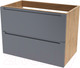 Миниатюра изображения товара Тумба под умывальник ЗОВ Дион 90 / D90LHO0M7015МKV5 (графит матовый/дуб)