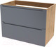 Миниатюра изображения товара Тумба под умывальник ЗОВ Дион 100 / D100LHO0M7015MKV5 (графит матовый/дуб)