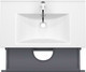Миниатюра изображения товара Тумба под умывальник ЗОВ Дион 100 / D100LHO0M7015MKV5 (графит матовый/дуб)