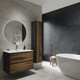 Миниатюра изображения товара Шкаф-пенал для ванной ЗОВ Парма 150 / PP150LAN0MAMC1B (антрацит/аттик)