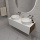 Миниатюра изображения товара Тумба под умывальник ЗОВ Кито 120 / K120LA0MWMC (аттик/белый матовый)