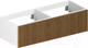 Миниатюра изображения товара Тумба под умывальник ЗОВ Кито 120 / K120LW0MRMC (белый/тростник)