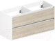 Миниатюра изображения товара Тумба под умывальник ЗОВ Парма 120 / P120LWP0MWHMC1A (белый/белый галифакс)