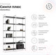 Миниатюра изображения товара Стеллаж Crafto Симпл Плюс Лофт 06 125x32x190 (белый/графит)