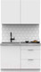 Миниатюра изображения товара Кухонный гарнитур Интермебель Микс Топ-1 1.2м (белый премиум/мрамор лацио белый)