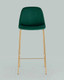 Миниатюра изображения товара Стул барный Stool Group Валенсия SN OS-001B HLR-56 gl (велюр зеленый/золотые ножки)