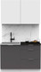 Миниатюра изображения товара Кухонный гарнитур Интермебель Микс Топ-1 1.2м (белый премиум/графит серый/тунис)