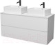 Миниатюра изображения товара Тумба под умывальник ЗОВ Дион 120 / D120LWP0M9003MKV5-KP13W (белый матовый)