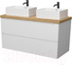 Миниатюра изображения товара Тумба под умывальник ЗОВ Дион 120 / D120LWP0M9003MKV5-HPL38T (туя/белый матовый)